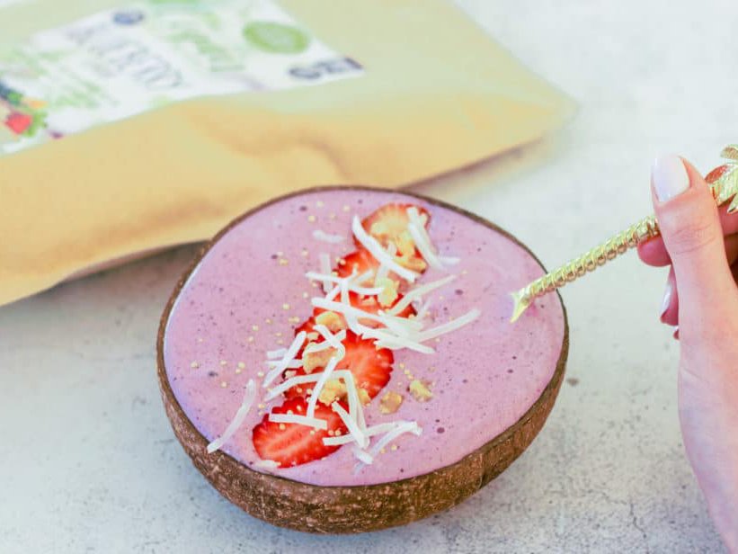 Blueberry kokos smoothie bowl