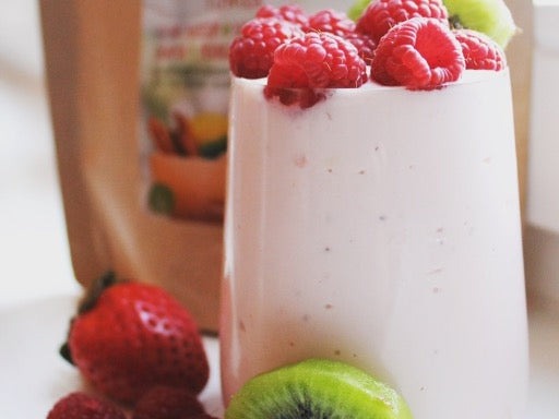 Vegan aardbeien smoothie