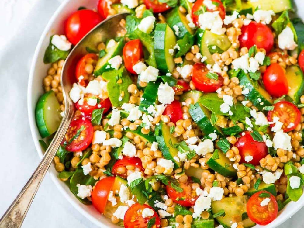 Couscous salade met feta en munt