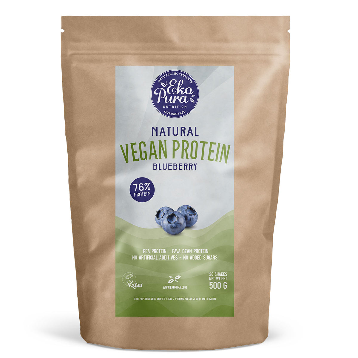 Ekopura Natural Vegan Protein Powder Blueberry