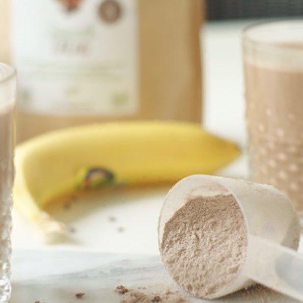 Ekopura natural whey cacao smoothie banana choco