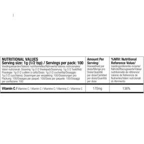 Voedingswaarden Ekopura Vitamine C Acerola Poeder Bio